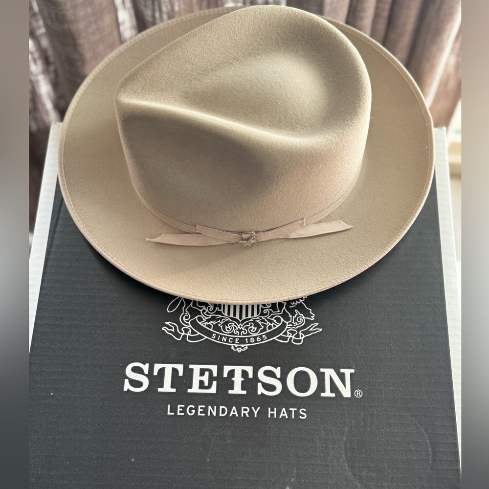 STETSON STRATOLINER FEDORA Silverbelly , Sz 7 1/8